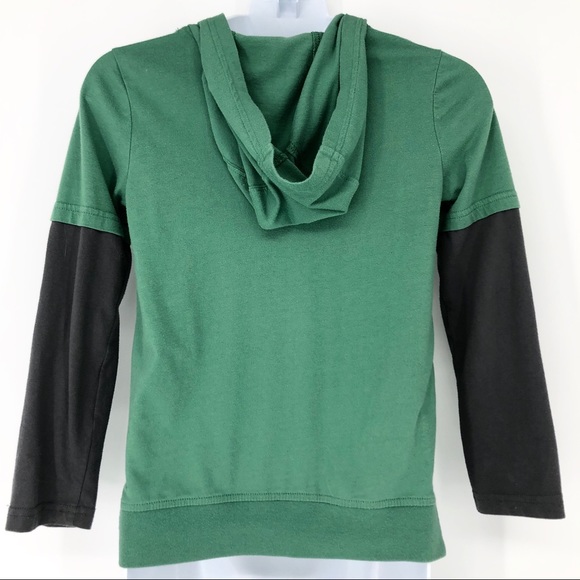 Xersion Boys 8 Green & Gray Hooded Long Sleeve Top - Picture 6 of 7